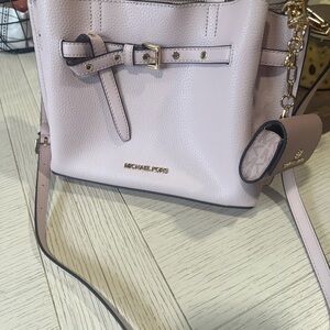 Michael Kors Pink Crossbody Bag with Silver Hardware